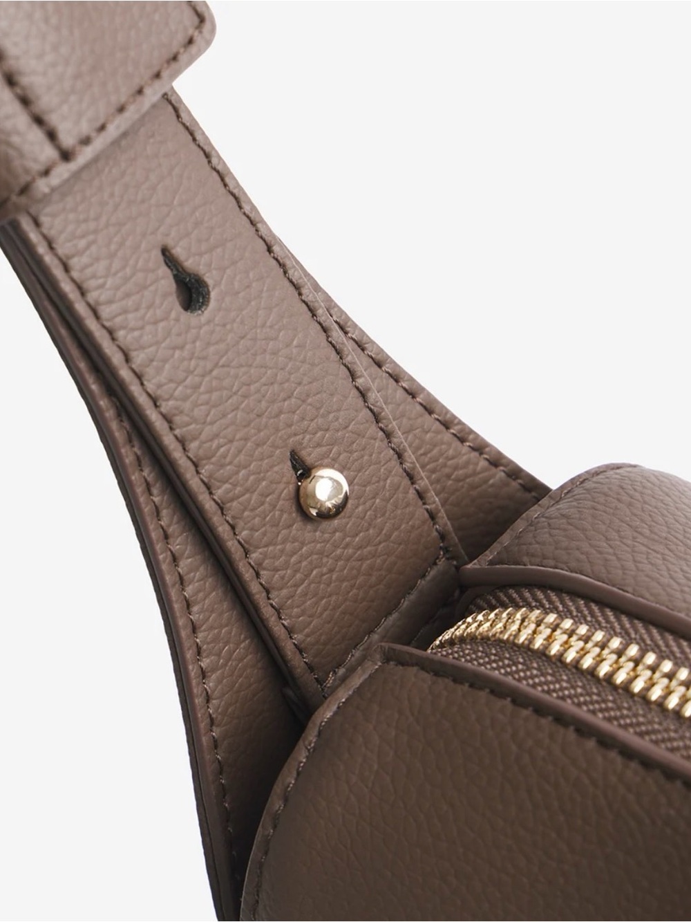 Mina Baie Chocolate Brown Leather Stroller Caddy Vegan Bag - Picture 3 of 4